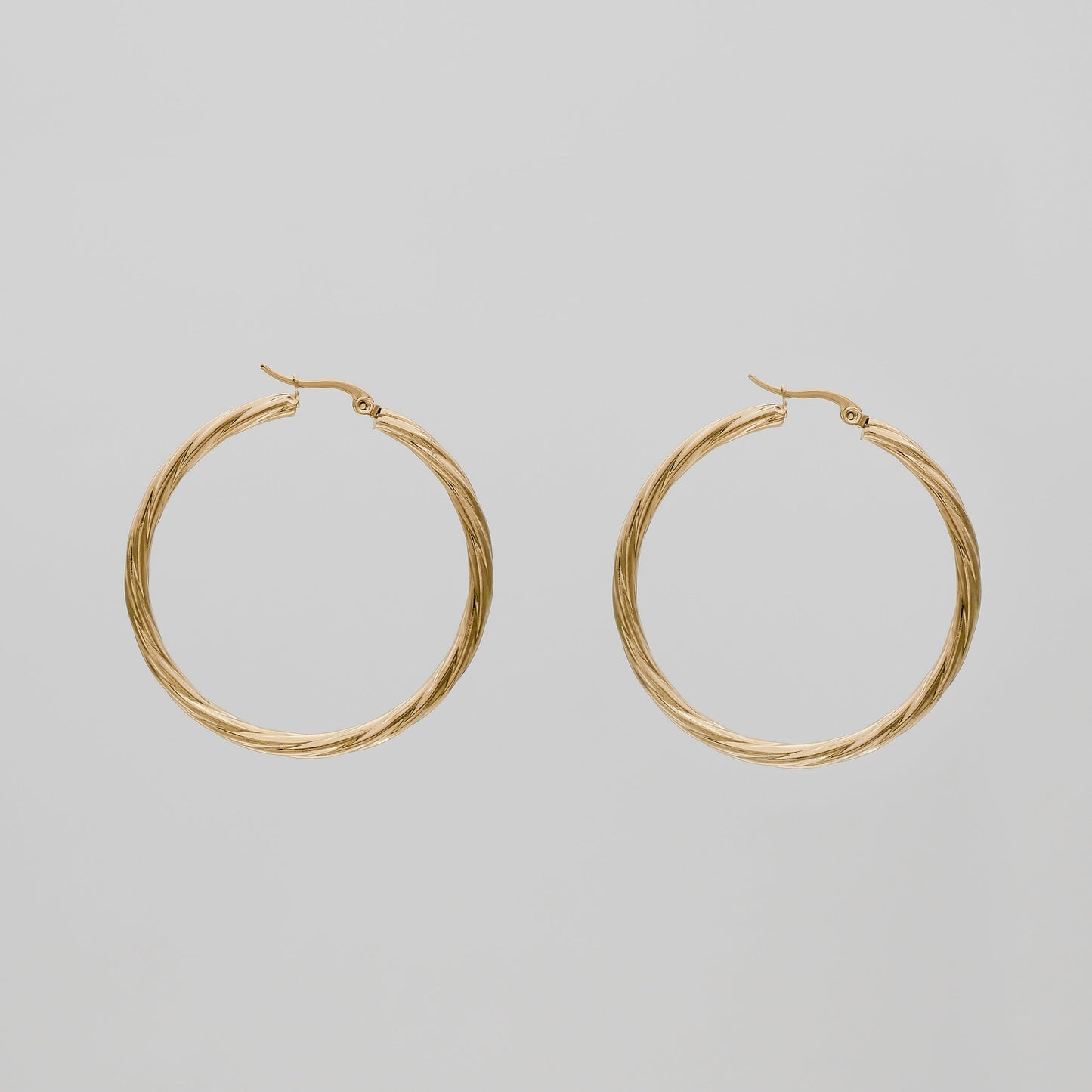 925 Sterling Silver Sara Gold Hoops 5