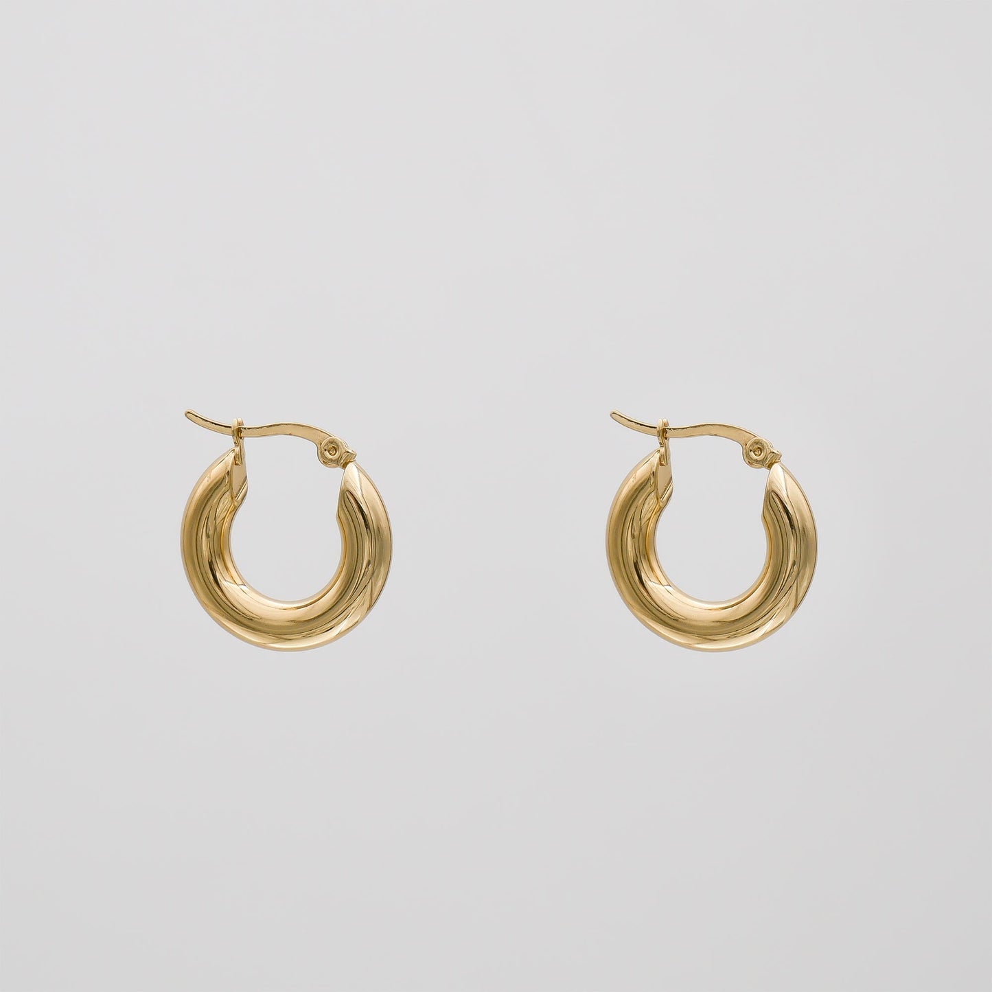 925 Sterling Silver Classic Gold Filled Hoops 13