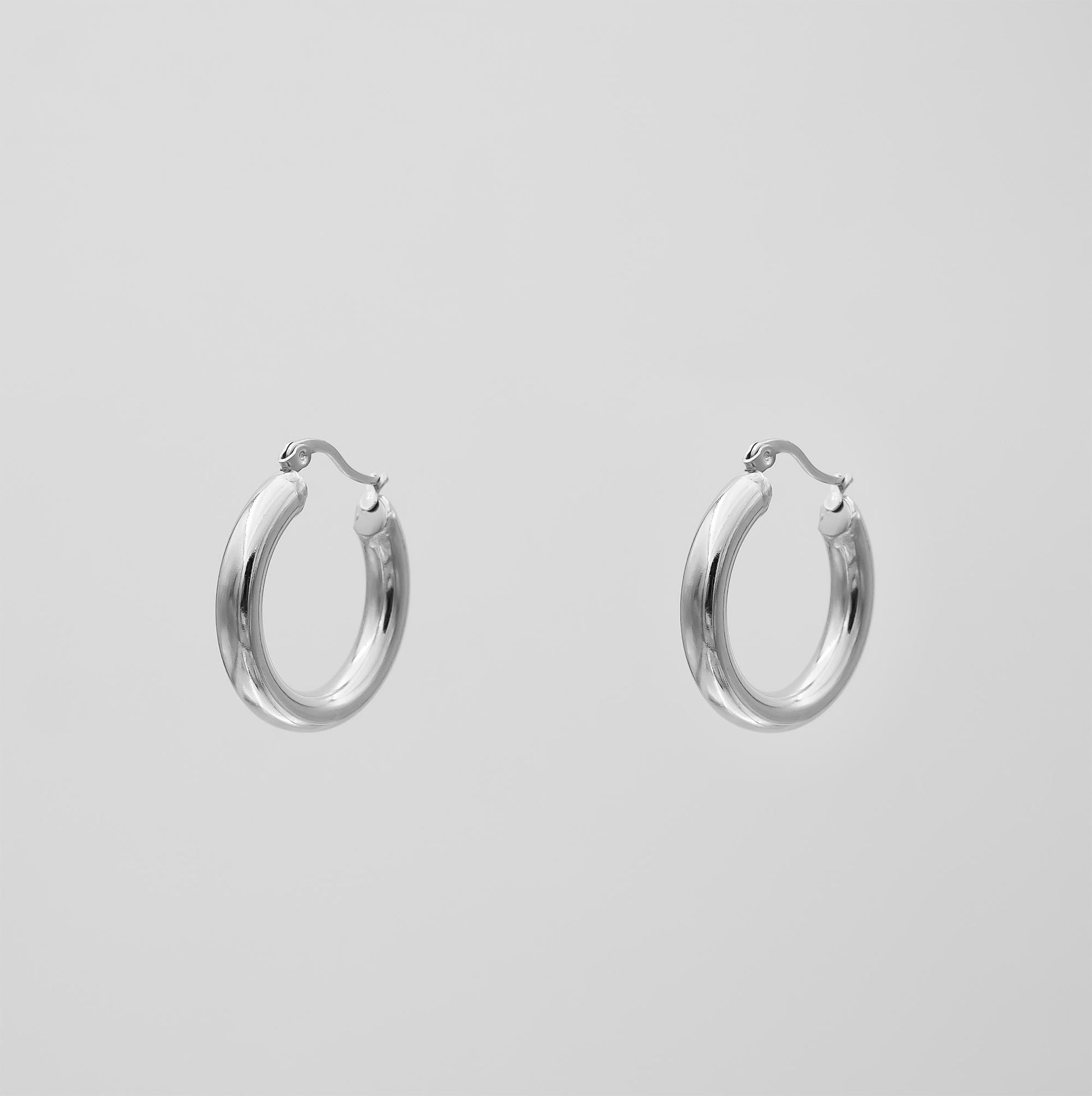 925 Sterling Silver Classic Silver Filled Hoops 12