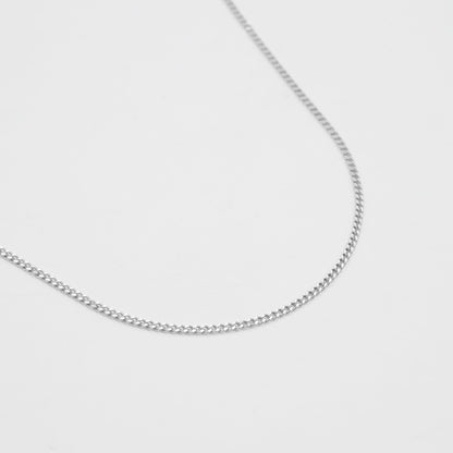 925 Sterling Silver Mini Curb Necklace 3