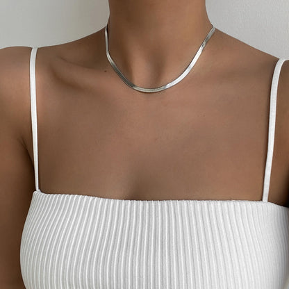 925 Sterling Silver Herringbone Necklace 2