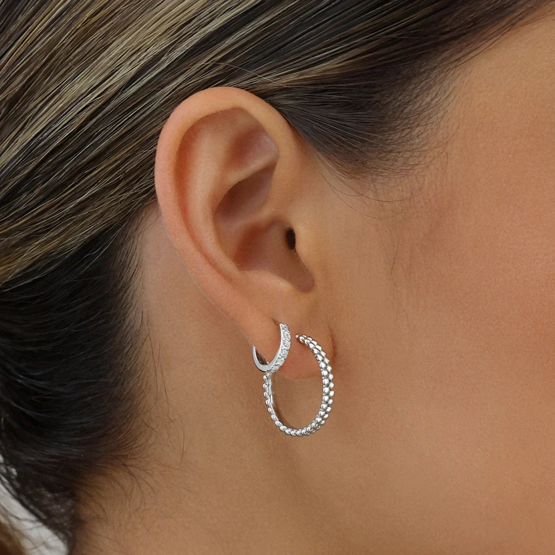 925 Sterling Silver Paros Hoops 5