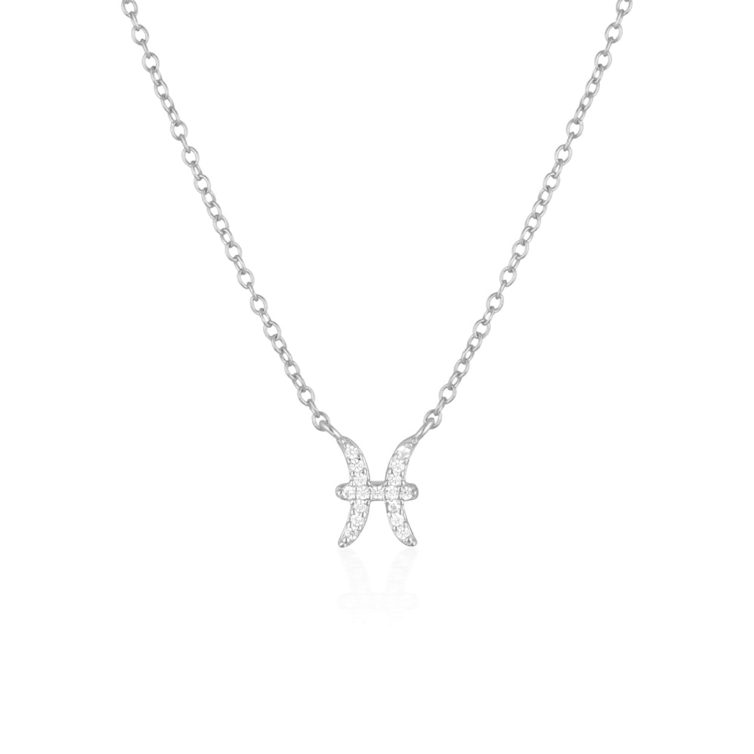 925 Sterling Silver Pisces Charm Necklace 1