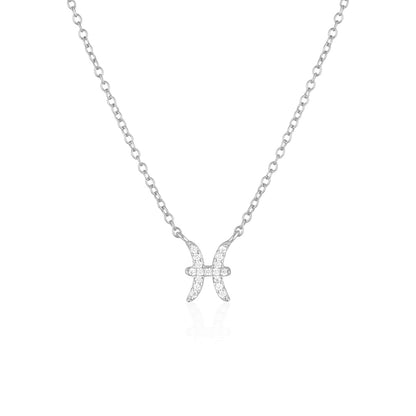 925 Sterling Silver Pisces Charm Necklace 1