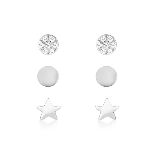 925 Sterling Silver Astrid Earring Set Silver 1