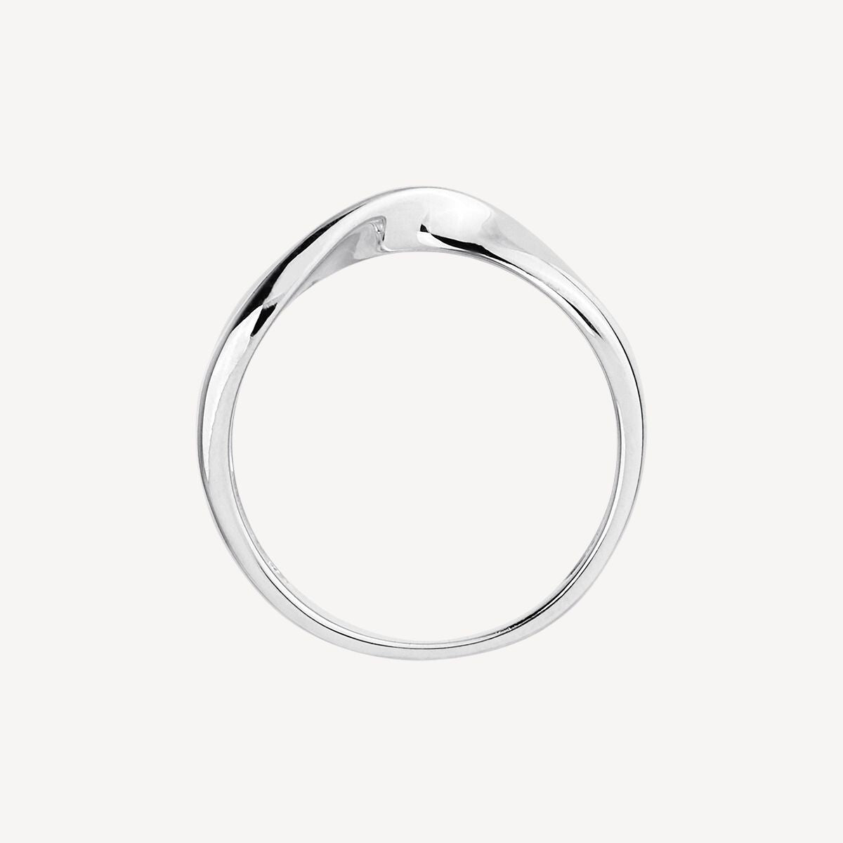 7.5mm Muse Twist Silver Ring 7