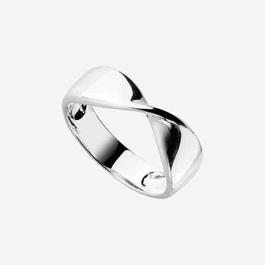 7.5mm Muse Twist Silver Ring 1