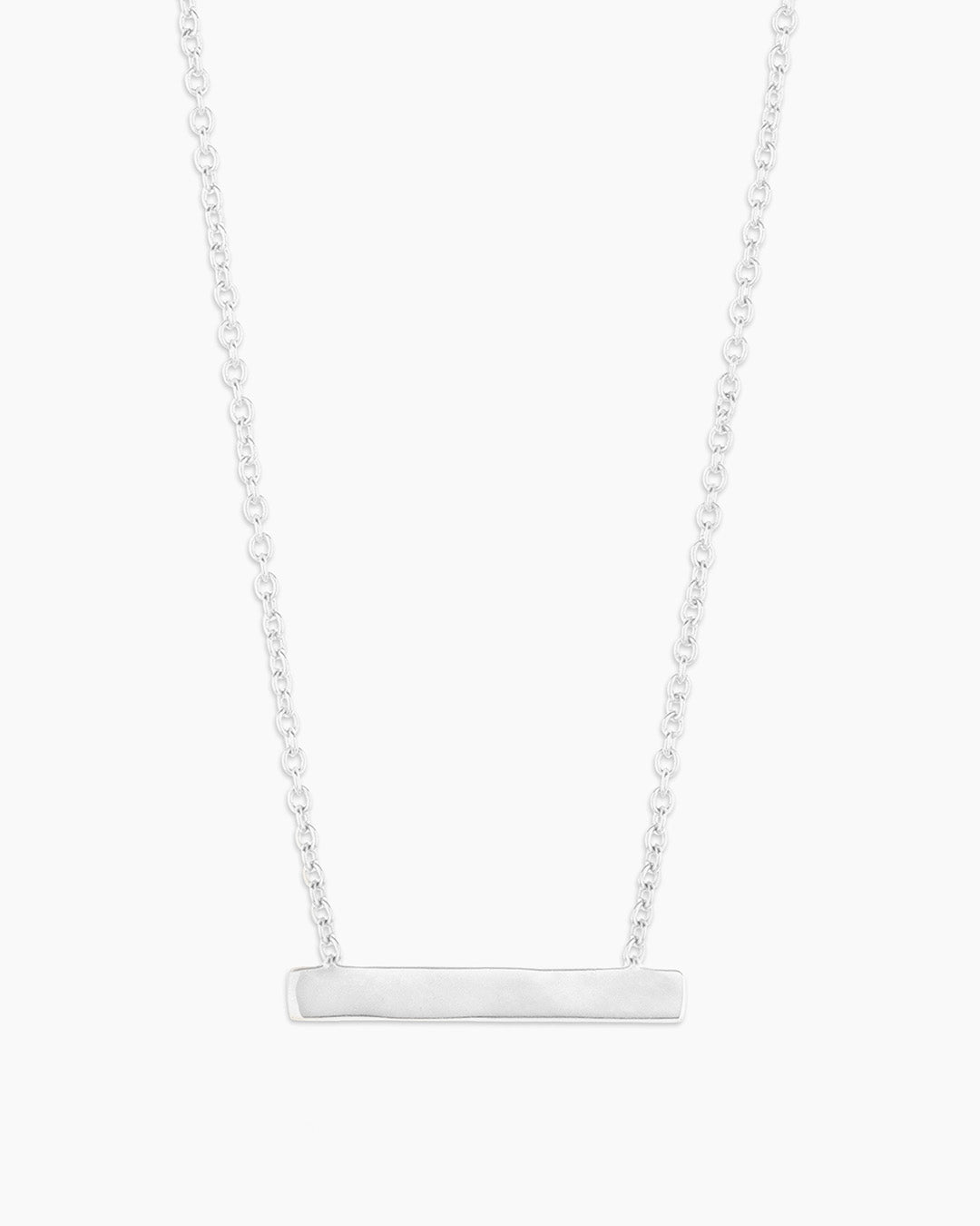 925 Sterling Silver Bespoke Plate Necklace (silver) 1