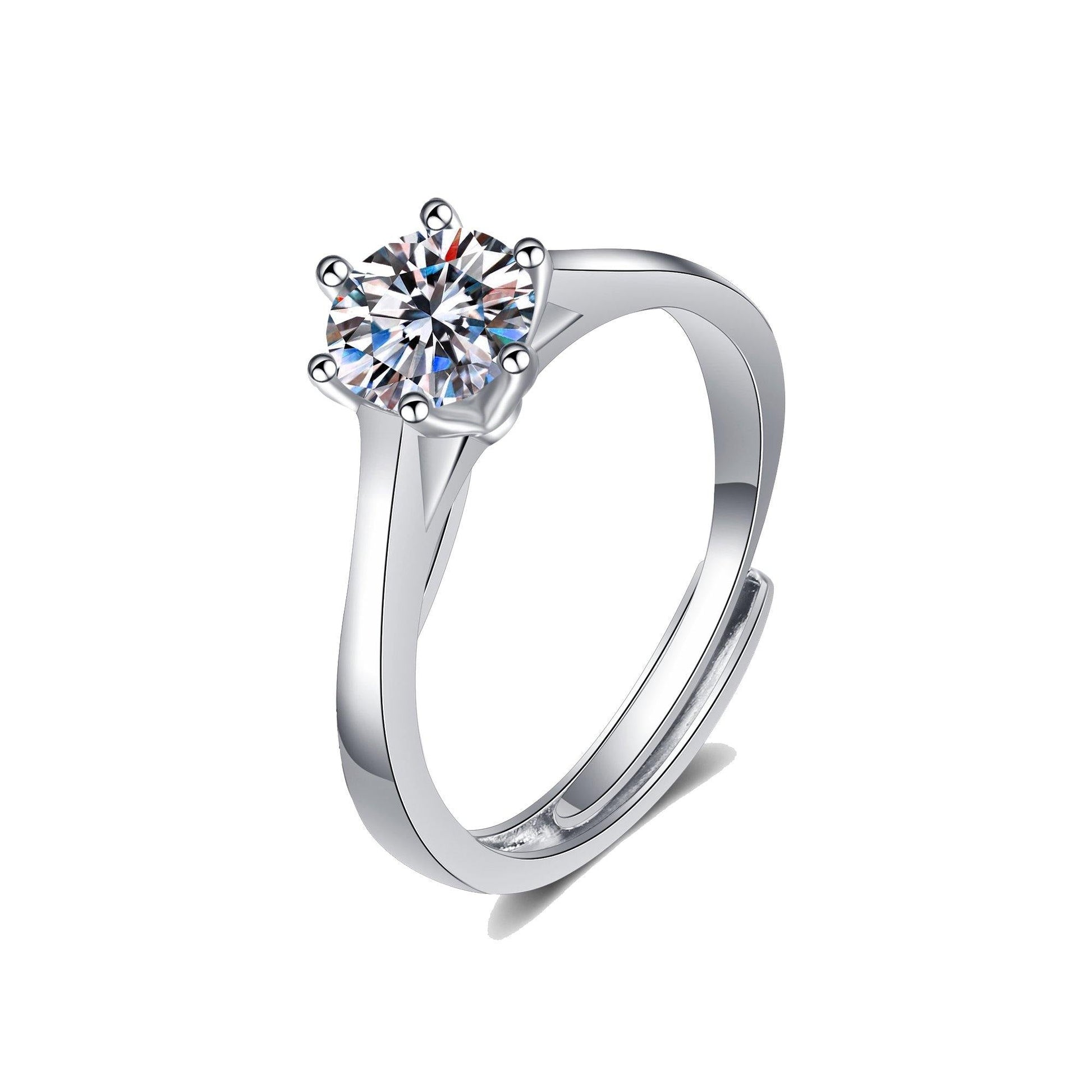 925 Sterling Silver Round Cut CZ Solitaire Ring 3