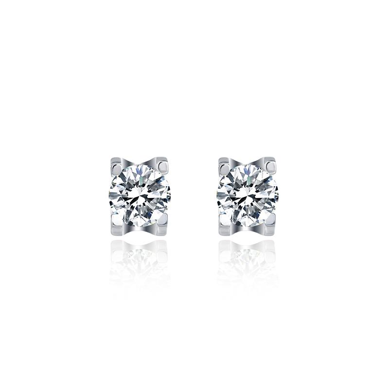 925 Sterling Silver Brilliant Round Cut  cz Diamond Stud Earrings Necklace Sets 8