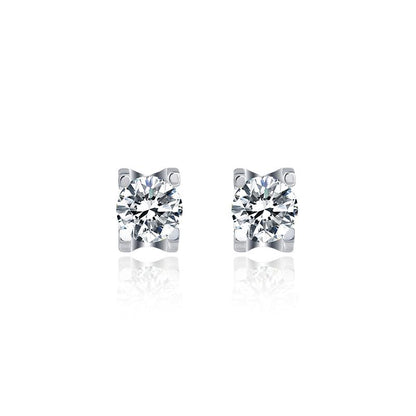 925 Sterling Silver Brilliant Round Cut  cz Diamond Stud Earrings Necklace Sets 8