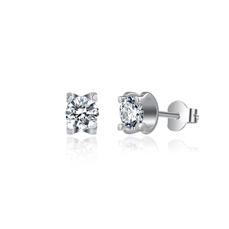 925 Sterling Silver Brilliant Round Cut  cz Diamond Stud Earrings Necklace Sets 9