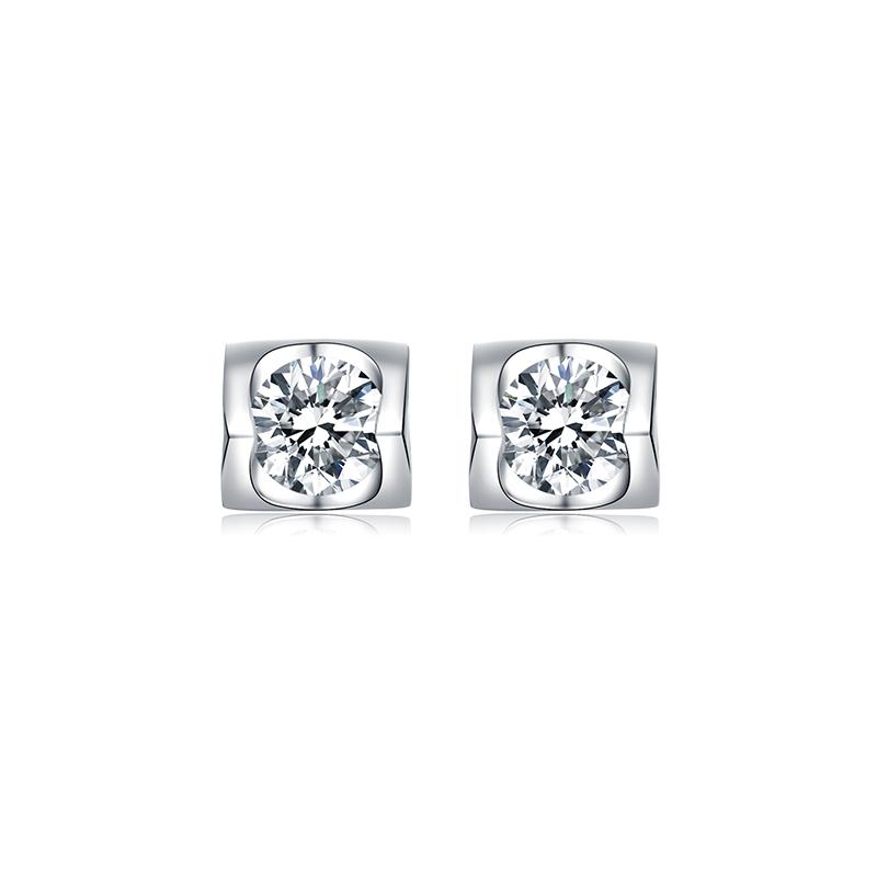 925 Sterling Silver Brilliant Round Cut CZ Diamond Stud Earrings Necklace Sets 8