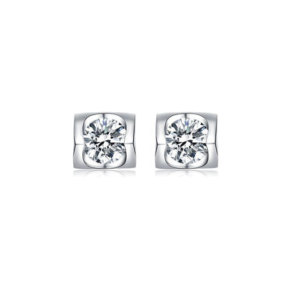 925 Sterling Silver Brilliant Round Cut CZ Diamond Stud Earrings Necklace Sets 8