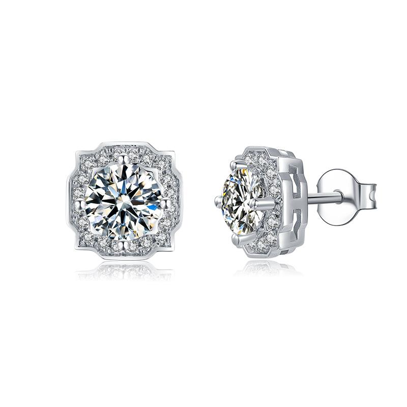 925 Sterling Silver Brilliant Round Cut CZ Diamond Stud Earrings Necklace Sets 8