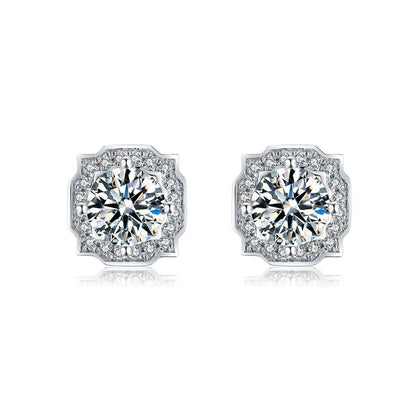 925 Sterling Silver Brilliant Round Cut CZ Diamond Stud Earrings Necklace Sets 7