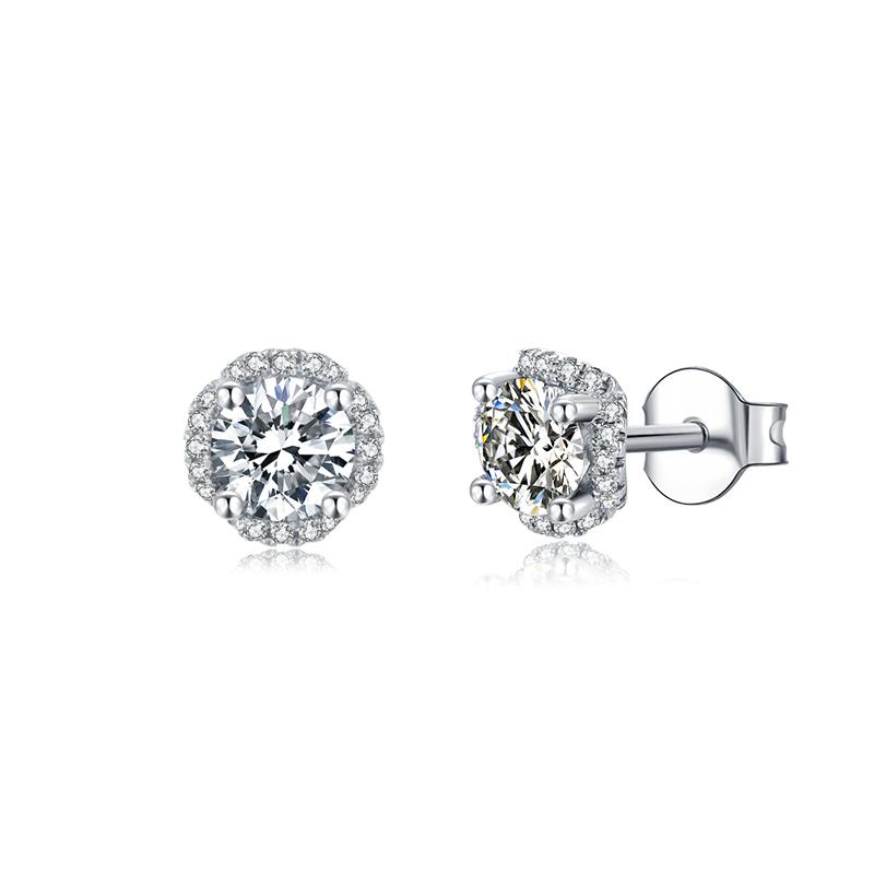 925 Sterling Silver Brilliant Round Cut CZ Diamond Stud Earrings Necklace Sets 7