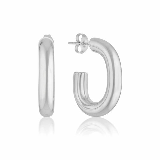 925 Sterling Silver Corrina Hoops 1