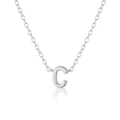 925 Sterling Silver Petite A-Z Necklaces 7