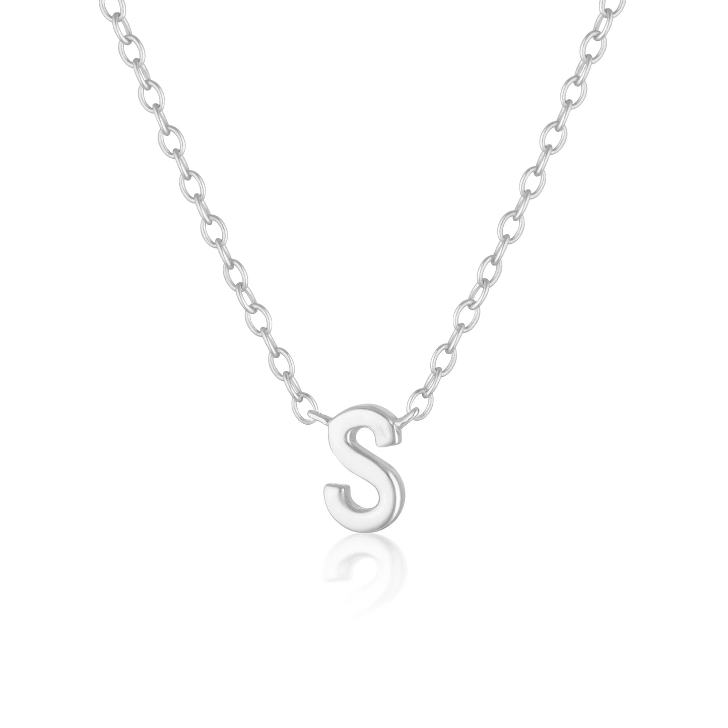 925 Sterling Silver Petite A-Z Necklaces 23