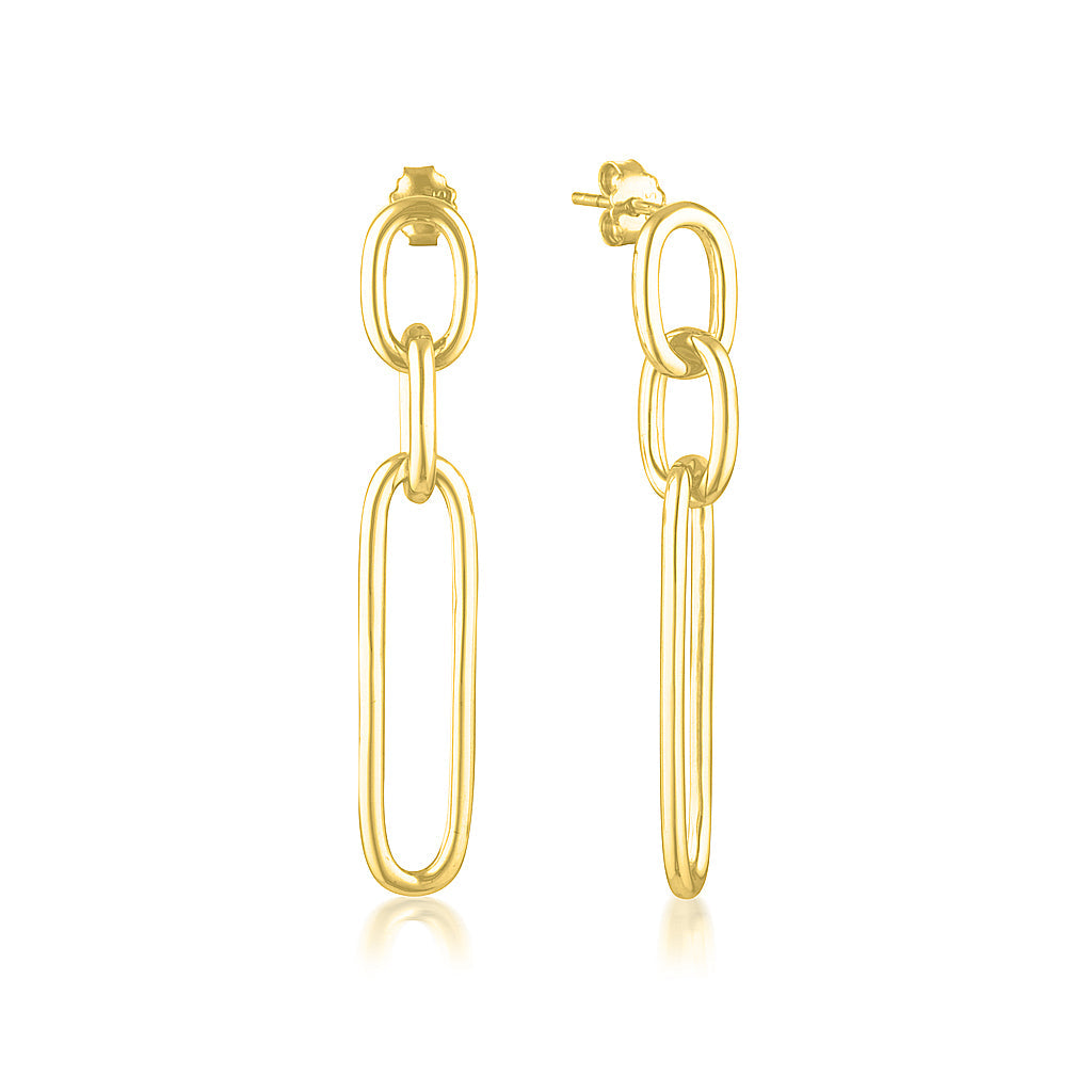 925 Sterling Silver Andrea Earrings Gold 1