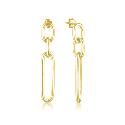 925 Sterling Silver Andrea Earrings Gold 1