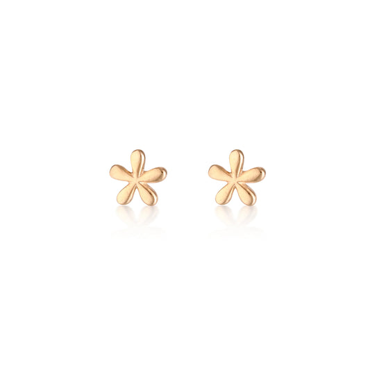 925 Sterling Silver Petal Stud Earrings 1