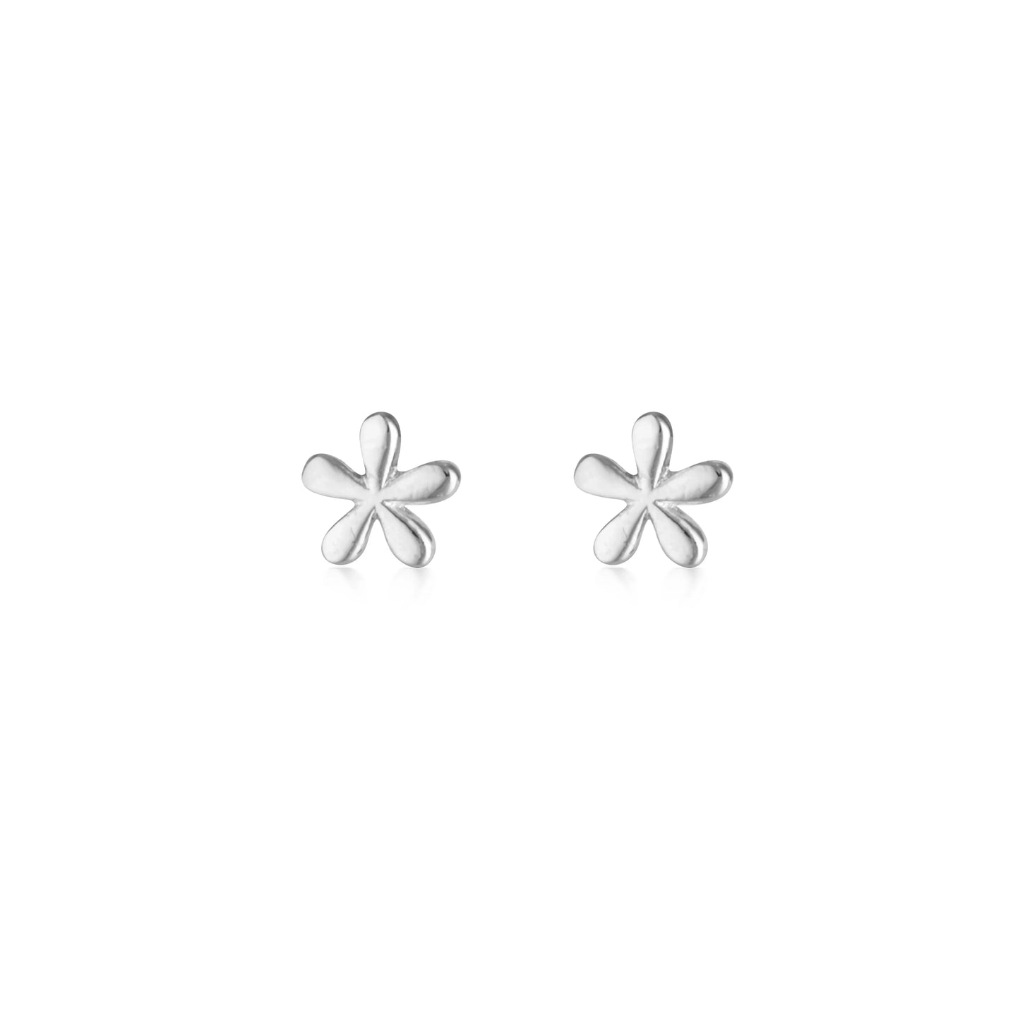 925 Sterling Silver Petal Stud Earrings 1