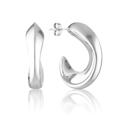 925 Sterling Silver Irene Hoops 1