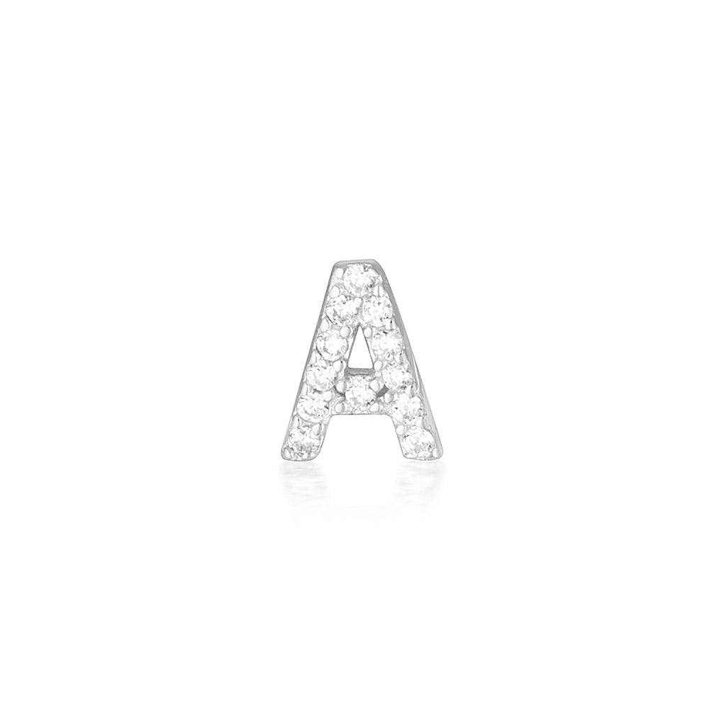 925 Sterling Silver A-Z Earrings Silver 4