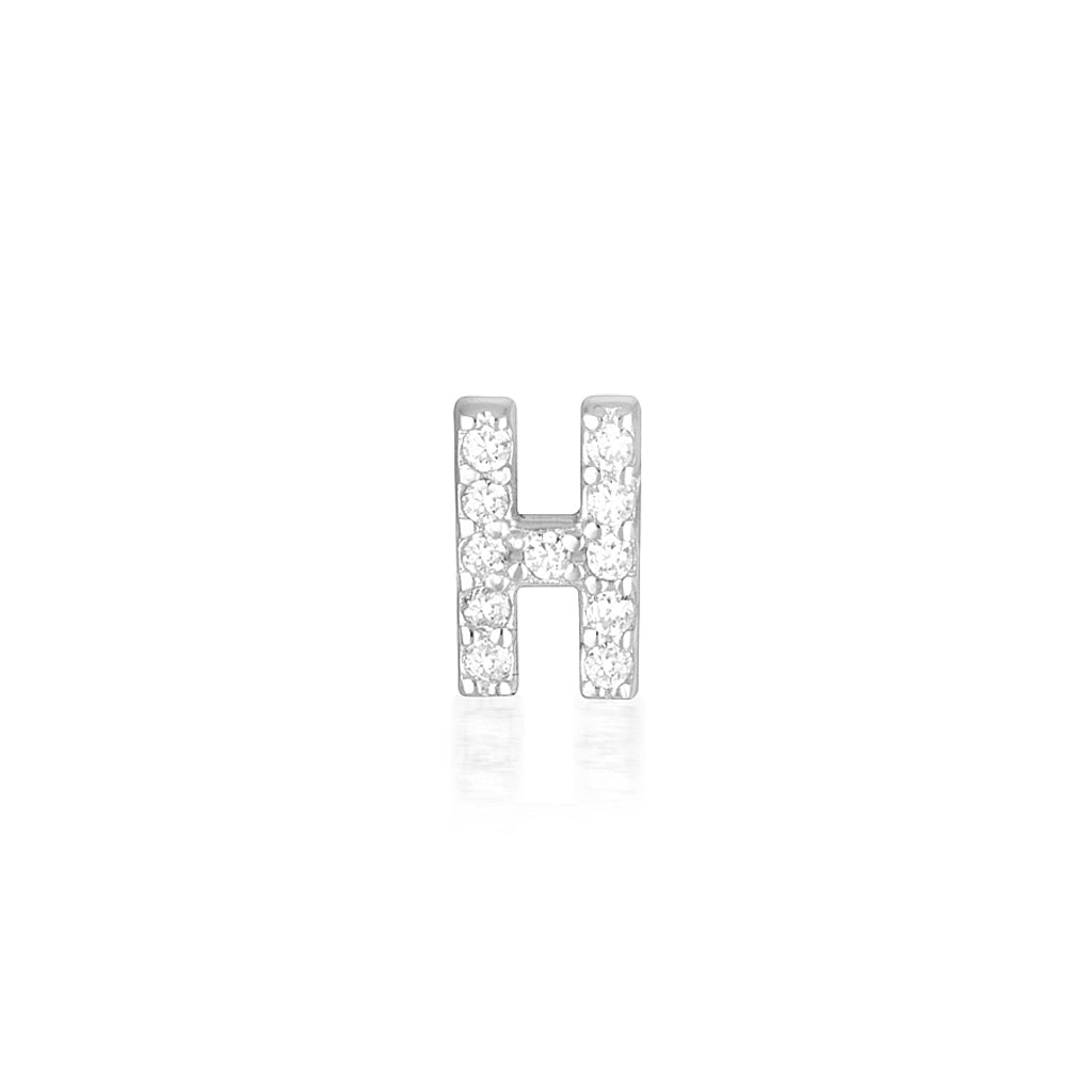 925 Sterling Silver A-Z Earrings Silver 11