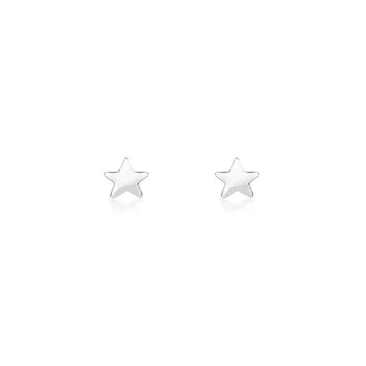 925 Sterling Silver Star Studs with Butterfly Backs Earrings 1