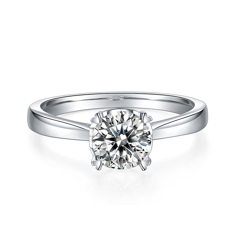 925  Sterling  Silver Round Cut Solitaire Style Ring 1