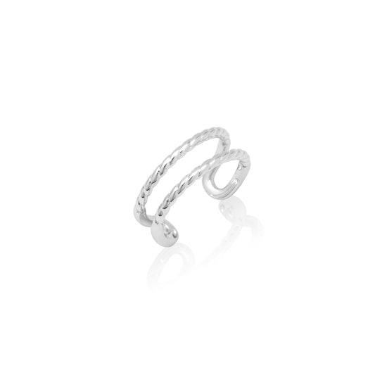 Sterling Silver Twisted Open Band Ring 1