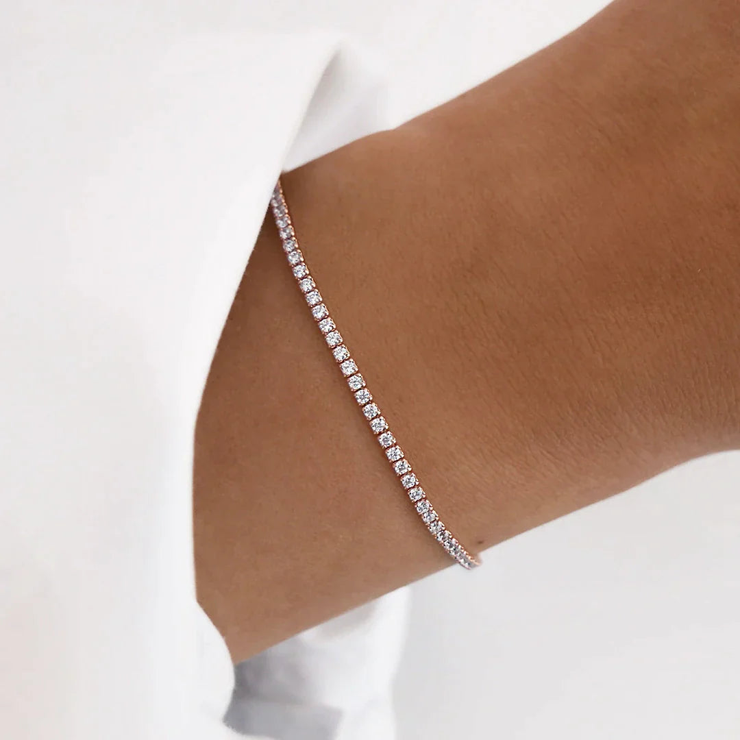 925 Sterling Silver Tennis Bracelet Petite 2