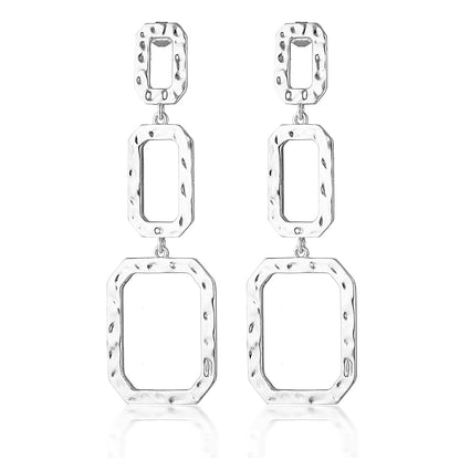 925 Sterling Silver Allegra Drop Earrings Silver 1