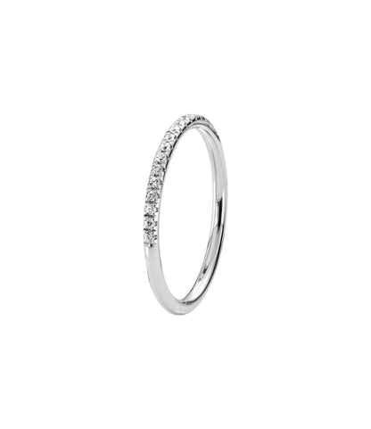 925 Sterling Silver Eternity Diamond Ring, Silver 1