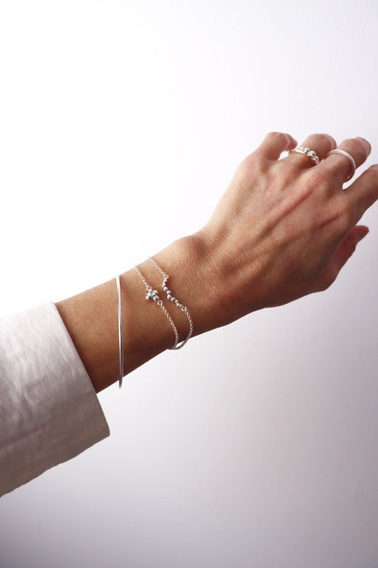 925 Sterling Silver Star Bracelet, Silver 4