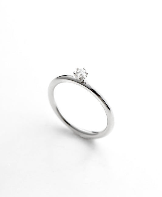 925 Sterling Silver Julie Diamond Ring, Silver 1