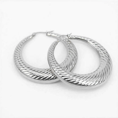 925 Sterling Silver Julia Silver Hoops 3