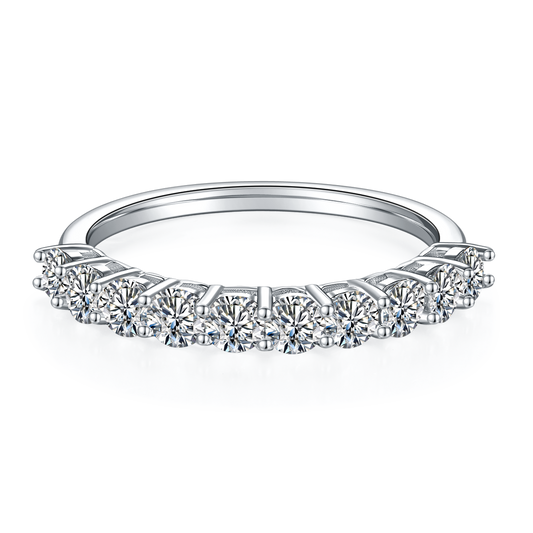 925 Sterling  Silver Round Eternity Band 1