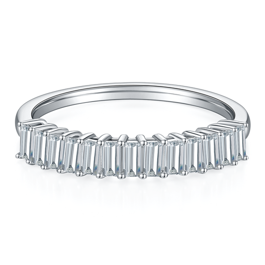 925 Sterling Silve Beguette Eternity Band 1