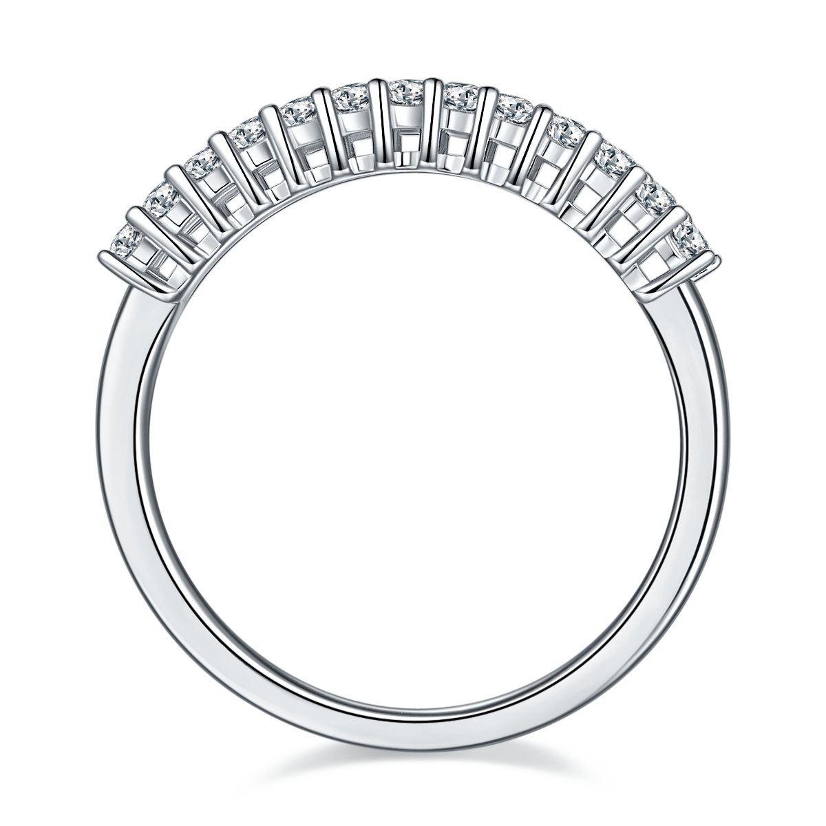 925 Sterling Silve Beguette Eternity Band 3