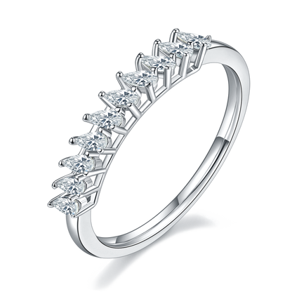 925 Sterling Silver Pear shaped  Eternity Band 3