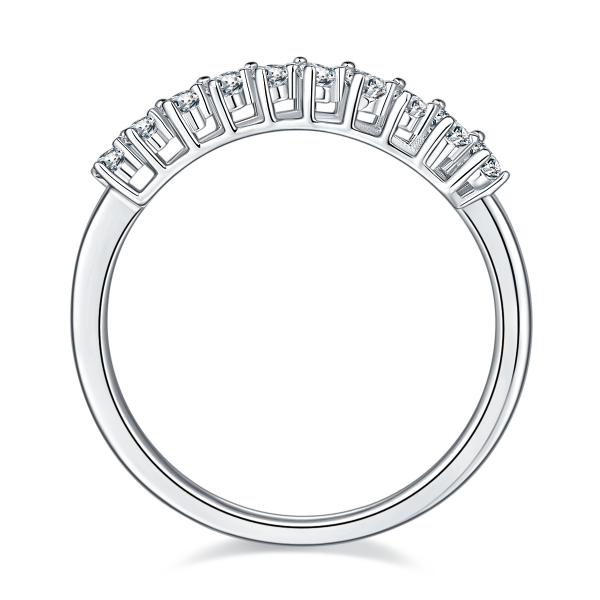 925 Sterling Silver Pear shaped  Eternity Band 2