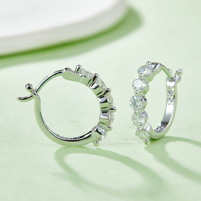 925 Sterling Silver Hoop-Shaped Earrings 4