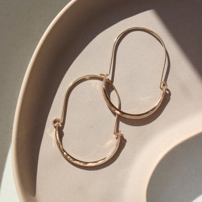 Sterling Silver Hammered Paloma Hoops 1