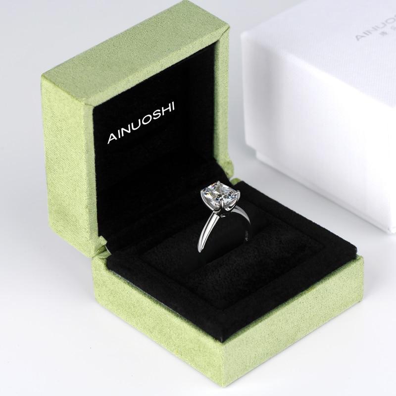 925 Sterling Silver Cushion Cut CZ Solitaire Ring 8