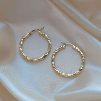 925 Sterling Silver Sara Gold Hoops 1