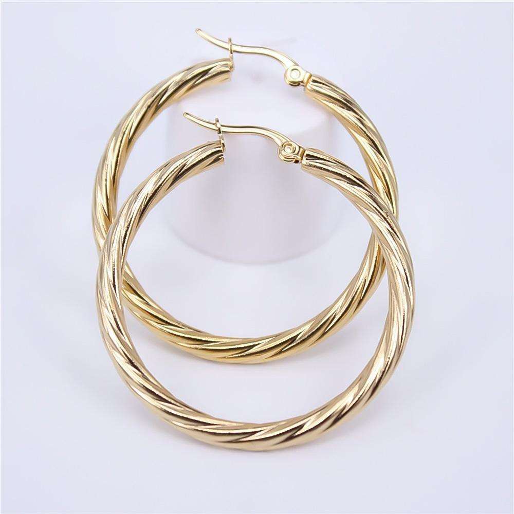 925 Sterling Silver Sara Gold Hoops 3